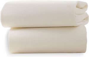 CLAIR DE LUNE Cot Bed Flat Sheets "Soft Cream"